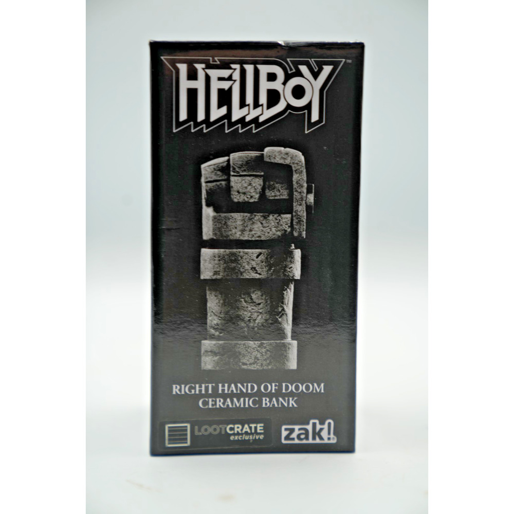 zak! designs Hellboy Right Hand of Doom 5" Ceramic Bank Loot Crate EXCLUSIVE NEW
